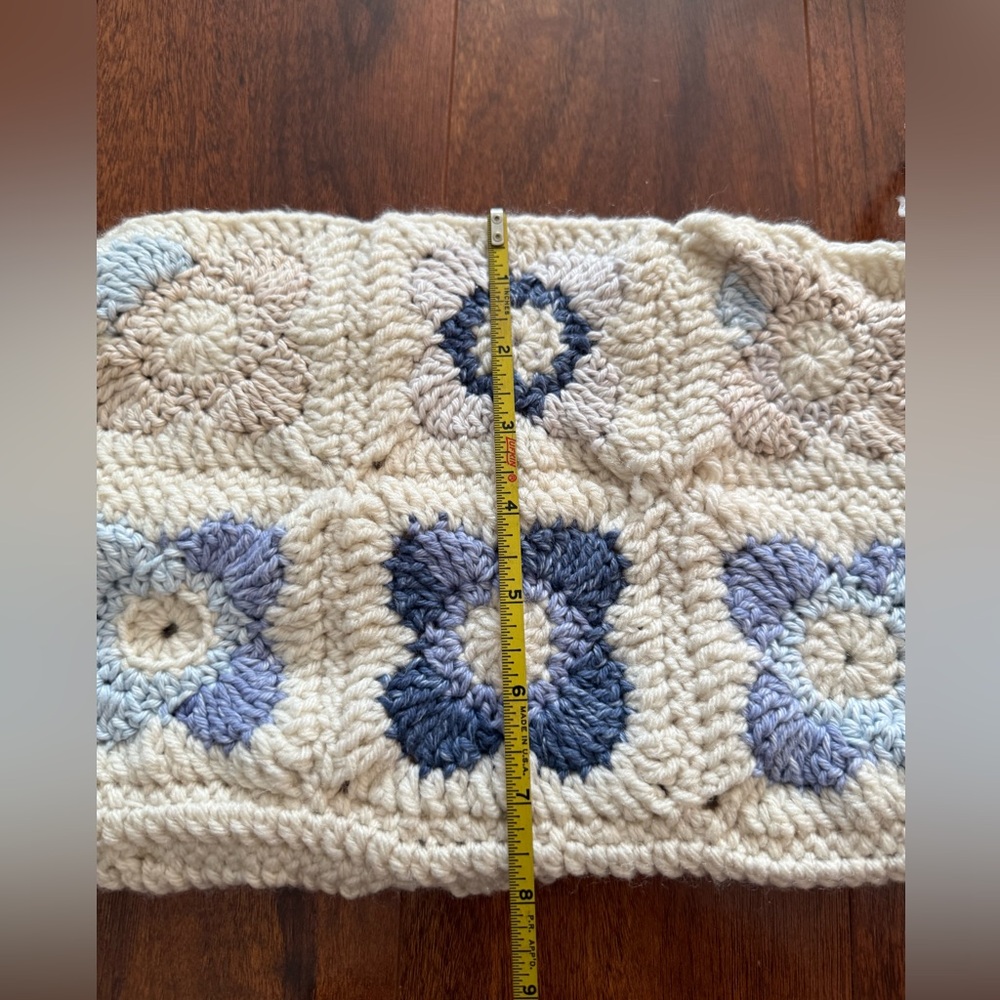 Handmade Crochet Granny Square Flower Crossbody Bag Boho Grannycore Cottagecore - Picture 7 of 7